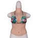 Knobco Realistic silicone breast shapes with high collar artificial fake breast breasts suitable for mastectomy prosthesis Halloween Christmas weddings (color: ivory white size: C 1650 C ivory white