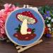 Easy DIY Craft Punch Needle Embroidery Kits Rug for Starter Kits with Stamped Color Pattern Package Included Instruction Yarn and Embroidery Needle Pen Hoop (Mushroom) Guyee0823Punch14