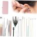 Complete Ear Cleaning Kit - 23 Piece Spiral Ear Pick Set with Double Ended Ear Scoop for Easy Earwax Removal Cherry Powder Ear Pick and Ear Care Supplies - Effective Ear Wax Remover Tool