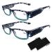 Reading Glasses with Light Bright LED Readers Lighted Magnifier Nighttime Reader +150