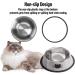 2-Pack Rapsrk Non-Slip Stainless Steel Cat Bowls - 8 Oz Small Pet Food and Water Dishes with Removable Rubber Base - Stackable, Cute Cat Design - Buy Online on GoSupps.com