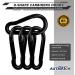 Autmatch Carabiner Clips 3 Spring Snap Hook Buckle Heavy Duty Locking Carabiners 4 Pack M8 - 5/16 Carbon Steel - Black - Buy Online on GoSupps.com