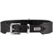 Hunter Basic dog collar coated gap leather synthetic leather simple robust weather-resistant 37 (XS-S) black 37 (XS-S) black