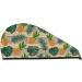 Super Absorbent Pineapple Palm Leaves Microfiber Hair Towel for Women - Quick Dry Coral Velvet Wrap for Long Curly & Thick Hair - International Shipping - Buy Online on GoSupps.com