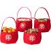 Spring Festival Treat Holder Festive Countertop Fruit Basket Non-Woven Fabric Candy Basket Candy Tray for Home Kitchen New Year - Buy Online on GoSupps.com