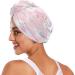 Buy Cute Swans Pink Dry Hair Cap Set - 2 Piece Quick Drying Towels & Button Headband | Super Absorbent & Comfortable - Buy Online on GoSupps.com