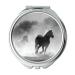 YENDOSTEEN Mirror Compact Mirror animals black and white equine pocket mirror portable mirror