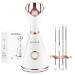 LOVONEE Facial Steamer-Face Steamer for Facial Deep Cleaning Home Facial Spa Warm Mist Humidifier Atomizer Sauna Sinuses Unclogs Pores with Blackhead Stainless Steel Kit and Hair Band (Rose)