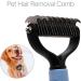 VANANA Pet Grooming Comb 2 Sided Undercoat Rake Brush for Dogs Cat Safe Dematting Deshedding Pets Fur Knot Cutter Shedding Pet Grooming Tool - Buy Online on GoSupps.com