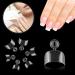 600 Pcs Oval False Nail Tips - 12 Sizes Short Transparent French Half Cover for DIY Nail Art Studios - Buy Online on GoSupps.com
