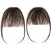Clip in Fringe Human Hair Light Bangs #2 Dark Brown Straight - Buy Online on GoSupps.com
