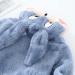 Miyanuby Baby Boys & Girls Flannel Bathrobe - Soft Long Arm Animal Hoodie Nightwear Ideal Gift for Ages 4-5 - Blue Rabbits #3 - Buy Online on GoSupps.com