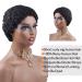 Besteffie Short Curly Human Hair Wigs for Black Women - 100% Brazilian Virgin Hair Pixie Cut Afro Kinky Curly Wig (1B) - Buy Online on GoSupps.com
