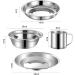 12Pcs Stainless Steel Camping Mess Kit for Backpacking & Hiking - Blue | Plate, Bowl, Cup, Spoon, Fork, Knife | Compact & Durable Tableware Set - Buy Online on GoSupps.com