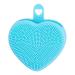 FRCOLOR heating heart shaped face brush manual Silicone face Cleansing Brush facial wash brush Body Silica gel Manual Exfoliating Brush pores scrub brush double sided 9.8x8.4cm