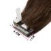 SEGO Tape Extensions - 100% Remy Hair Adhesive Tape 12 Dark Brown #2 | 20 Pieces + 10 Free Tapes - Smooth Real Hair Extensions - Buy Online on GoSupps.com