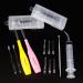 Airgoesin Tonsil Stone Remover Kit - 2 Sets with LED Tool, Irrigation Syringe, Stainless Tonsil Pick - Yellow+Pink - Buy Online on GoSupps.com