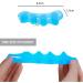 Soothing Silicone Toe Separators - 2 Pairs | Toe Straighteners, Spacers & Stretcher for Curled, Overlapping Toes | Relaxation & Relief for Feet - Blue - Buy Online on GoSupps.com