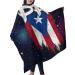 ONE TO PROMISE Flag Barber Cape Puerto Rico Flag Galaxy Design Hair Cut Salon Cape Hair Stylist Hairdresser Styling Cape Waterproof Haircut Apron Cover up for Adults 55"X66"