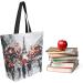 ZzWwR Trendy Paris Street Eiffel Tower Large Canvas Shoulder Tote Bag - Ideal for Gym, Beach, Travel & Shopping - Buy Online on GoSupps.com