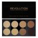 Makeup Revolution Ultra Cover & Concealer Palette Ultimate Coverage Medium Dark 8 Shades 10g Medium-dark