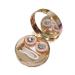 Nfegsiya contact lens container round contact lens housing with mirror storage box objective container gift shine eye contact case (color: gold)