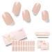 Nailog UV gel nail foil nail ticker UV hardening 20PCs long-lasting nail polish strips gel nail stickers in salon quality manicure kit with shiny gel finish in the nude