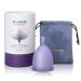 Soft Menstrual Cup - Medical Grade Silicone Reusable Period Cup - BPA Free Comfortable Flexible Menstrual Cup Wear for 12 Hours (Violet Samll) Small (Pack of 1) Violet