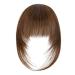 Clip on Bangs for Women French Age-Defying Bangs Hair Clip Natural Clip In Bangs Short Straight Fake Bangs with Temples Hairpieces for Halloween Parties#2/30 Brown
