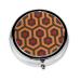 Shining Overlookround Pill Box 3 Compartments Round Pill Box Organizer for Purse Or Pocket Portable Travel Pill Box