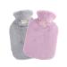 Heat bottle with cover JBSON 2 pieces 2 liter hot bottle fluffy bed bottle for cozy pain relief at the back rubber hot water Bottle