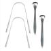 Tongue Cleaner (4 Pack) Stainless Steel Fresh Breath Tongue Cleaner Scraper Set for Oral Care