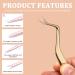 Lash Tweezers Eyelash Applicator Stainless Steel Upgraded 2 in 1 Lash Extension Tweezers with Comb Eyelash Applicator for Precise Lash Application Removing Eyebrows (Rose Gold) - Buy Online on GoSupps.com