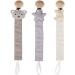 Meiso 3-Piece Baby Pacifier Chain Set - Organic Cotton & Wood Nickel-Free Clips for Boys & Girls - International Shipping - Buy Online on GoSupps.com