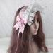 amangul Ruffled Lace Headband Japanese Style Crisscross Ribbon knot Maid Hair Band Pearls Chain Cosplay Hair Accessory(1) - Buy Online on GoSupps.com
