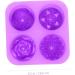 MAGICLULU 1pc Handmade Soap Mold Flower Fondant Cake Molds DIY Muffin Tool Silicone Biscuits Rose Candy Cookie Cake Flower Casting Molds Resin Mold Silica Gel Flower Model Purple Round 3X16.6X16.6CM - Buy Online on GoSupps.com