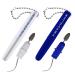 Blmhtwo 2 Routing Teeth Cleaning Tools Travel Dental Pick Dental Cleaning Tools Teeth Cleaning Kit Plaque Remover with keychain and stand box white / blue 13.60 9.00 1.60cm
