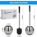 IXO Toilet Brush and Holder 2 Pack - 304 Stainless Steel, Extended Comfortable Handle, Durable Bowl Brush for Bathroom - Silver - Buy Online on GoSupps.com