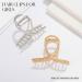 Brinie Small Gold Hair Claw Clips - Pack of 2 | Metal Claw Clips for Thick Hair Styling | Hair Accessories for Women and Girls - Buy Online on GoSupps.com