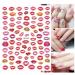 Valentines Day Nail Art Stickers - 3D Self-Adhesive Love Heart Lip Decals, Red Lip Series - 6 Sheets - Buy Online on GoSupps.com
