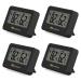 4PCs Mini Digital Hygrometer and Thermometer Replile Thermometer with Magnetic & Tablest State Indoor Temperature and Humidity Meter Gauge for Humidors Greenhouse Garden Cellar Closet Guitar Case