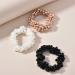 Ruihfas 3Pcs Korean Beaded Hair Scrunchies for Women and Girls - Fashionable Elastic Hair Ties with Pearls - Buy Online on GoSupps.com