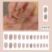 Glossy 3D Rhinestone Coffin Press On Nails - 24Pcs Medium Sparkly Glitter Designs for Women & Girls - Buy Online on GoSupps.com