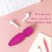Mini Wand Massager - 10 Quiet Vibration Modes - Rechargeable Handheld Massager [Rose Red] | 4.35 x 1.18 inches - Buy Online on GoSupps.com