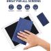 Reusable Microfiber Lens Cleaning Cloth Larger Size 8"x7" in Individual Vinyl Pouches Safe for All Glasses and Screens (Blue - 12 Pack) - Buy Online on GoSupps.com