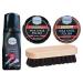 1 x Black Wax Shoe Polish 1 x Brown Wax Shoe Polish 50ML 1 x Instant Shoe Polish 100ML With Set Of 2 Shoe Boot Cleaning Brushes Gives Extra Shine Water Resistant Smooth Shiny Polish For Leather Shoes