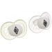 MAM Football Schnuller in a set of 2 original pacifier in the fan design by Borussia M nchengladbach tooth-friendly baby pacifier from Mam Skinsoft silicone 6-16 months 6-16 months BMG