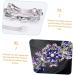 FRCOLOR Hairpin Rhinestone Clip Hair Barrettes for Women Purple Hair Barrettes Flower Crystal Hair Clips Diamond Hair Accessories Ponytail Clip Holders Rhinestones Alloy Crystal Back Miss - Buy Online on GoSupps.com
