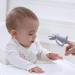 Baby Teether Pacifier - Food Grade Liquid Silicone Teething Toy - BPA Free, Multi-Texture Cute Elephant Design - Soft and Durable (Gray) - Buy Online on GoSupps.com