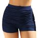 Women's UV Protection Short Swimming Trunks - Quick Dry Beach Shorts & Leggings | Dark Blue - Buy Online on GoSupps.com